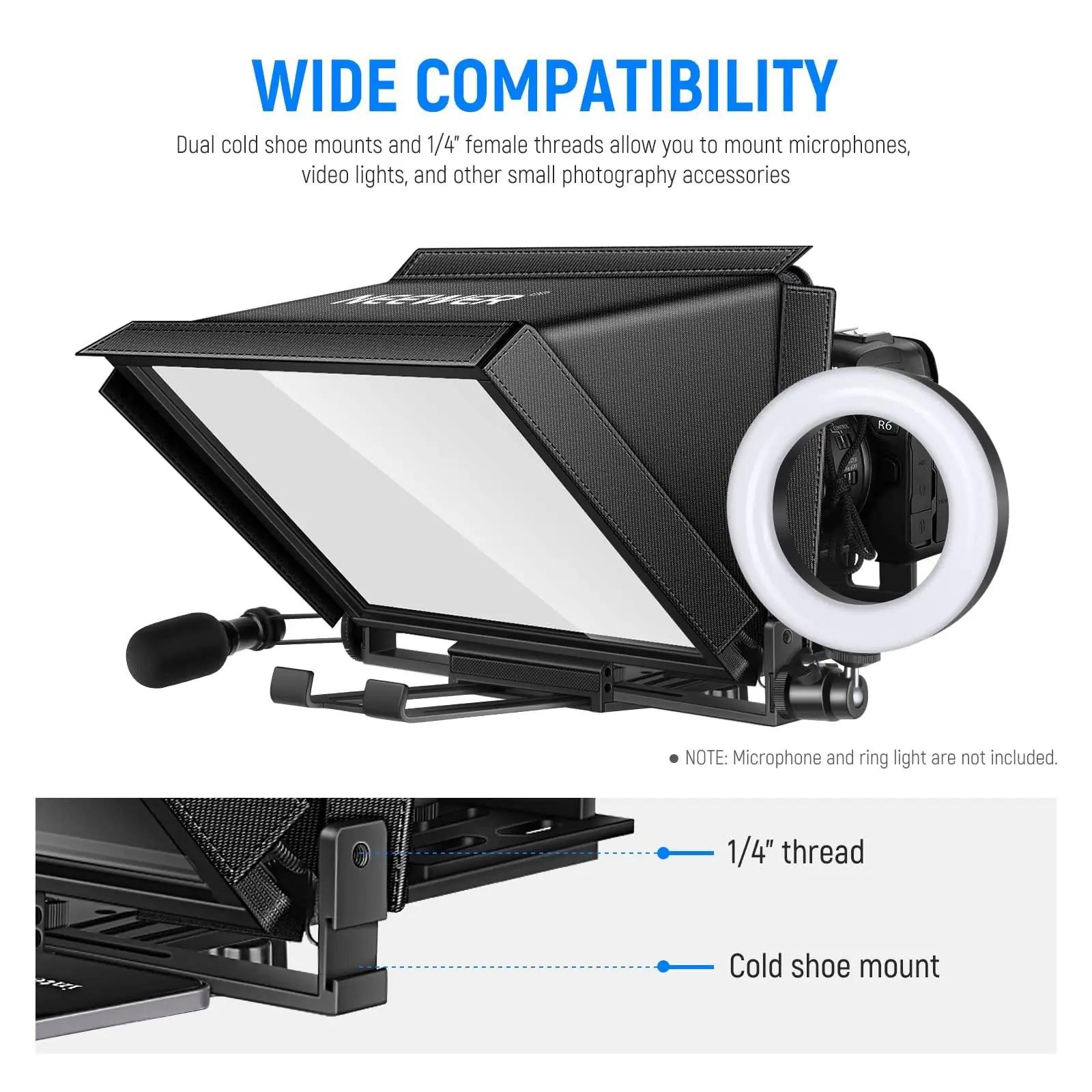 NEEWER alumiiniumteleprompter X12 – professionaalne salvestus – pilt 7