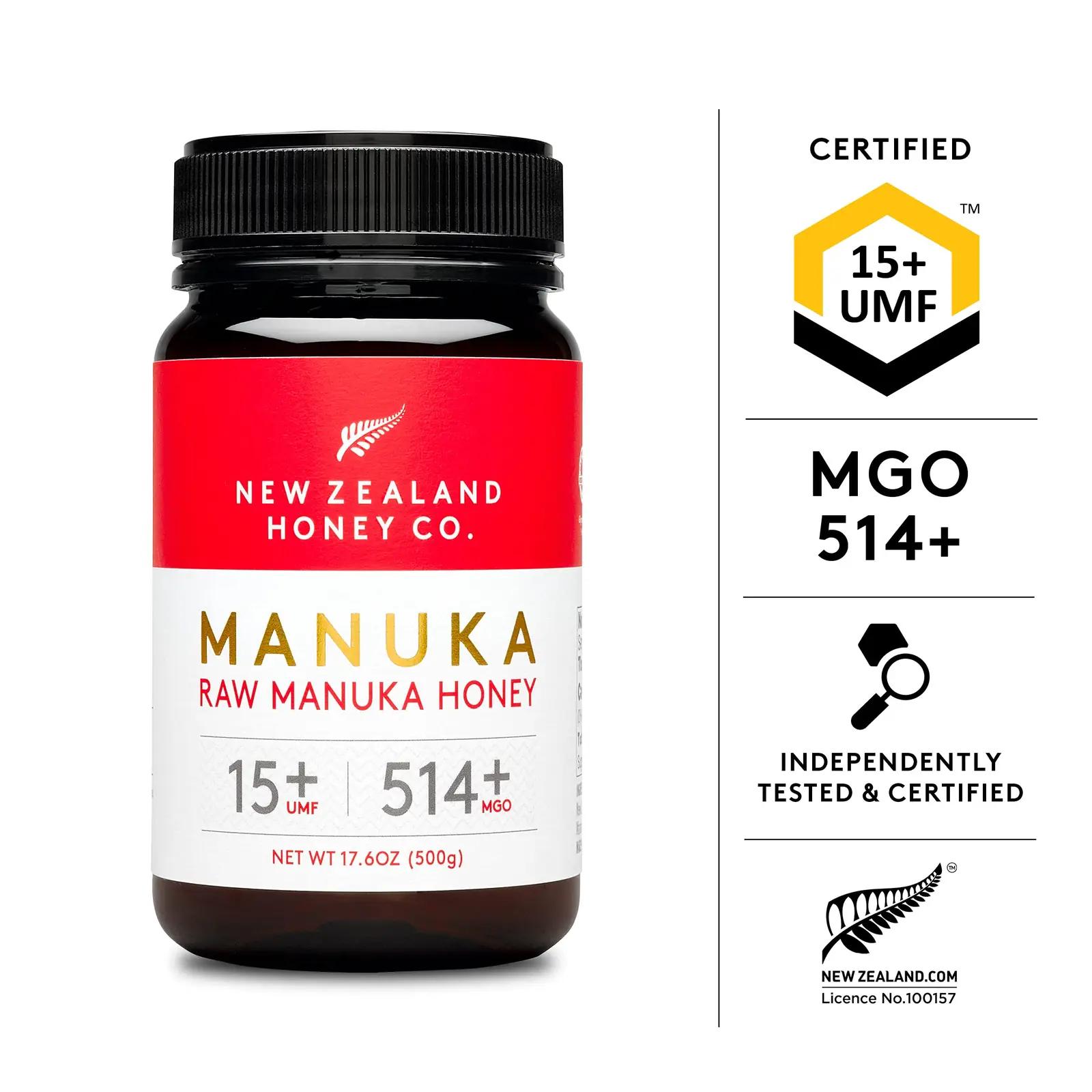 NEW ZEALAND HONEY CO Manuka mesi 500 g – tugev MGO 514+ – lisavaade