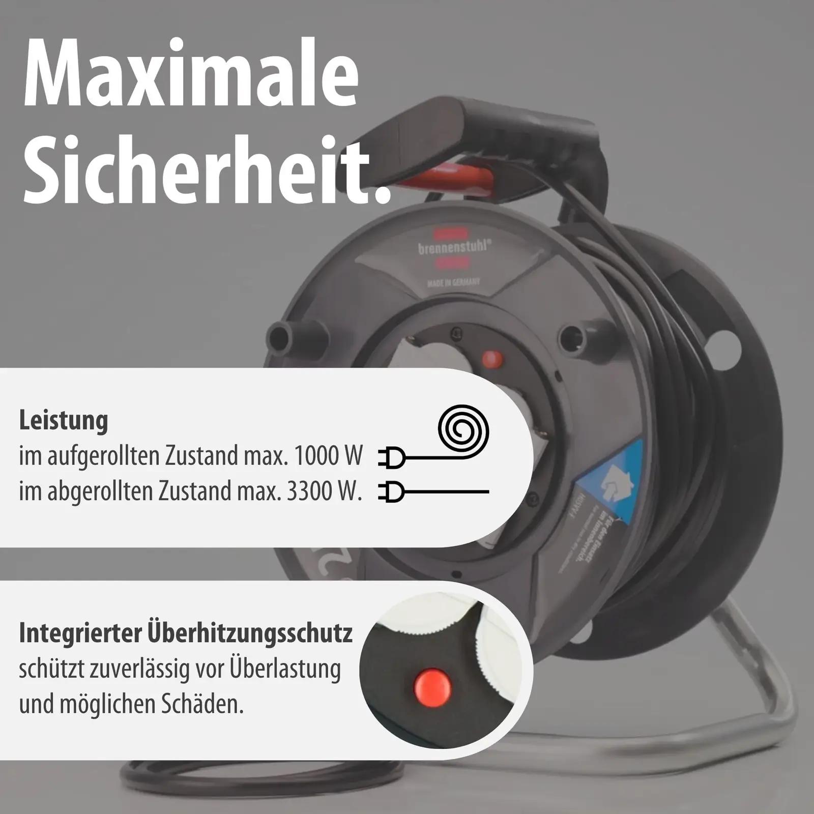 Brennenstuhl kvaliteetne 25 m kabelitrommel – lisavaade