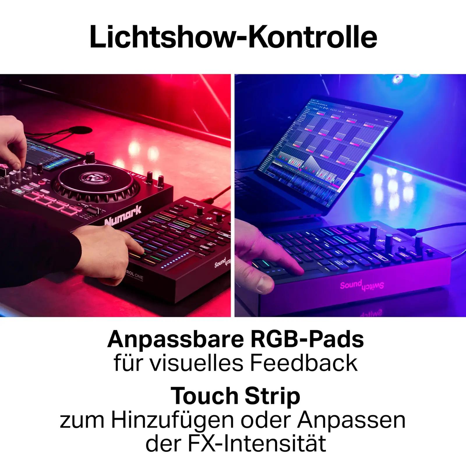 SoundSwitch valgusjuhtimiskontroller — kompaktne DMX ja Hue tugi – kasutusnäide