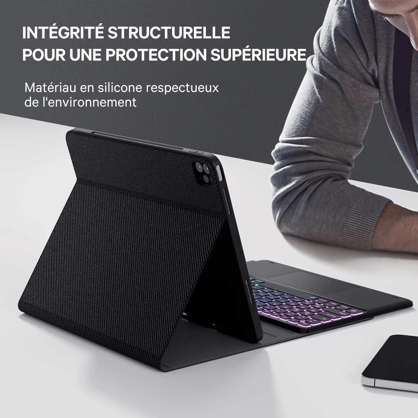 Earto stiilne iPad Pro 12.9 klaviatuur koos LED-taustvalgustusega – pilt 8