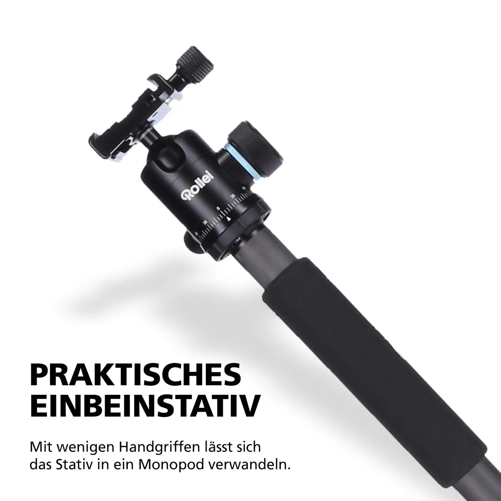 Rollei kerge ja vastupidav süsinikjalus fotokale – lisavaade