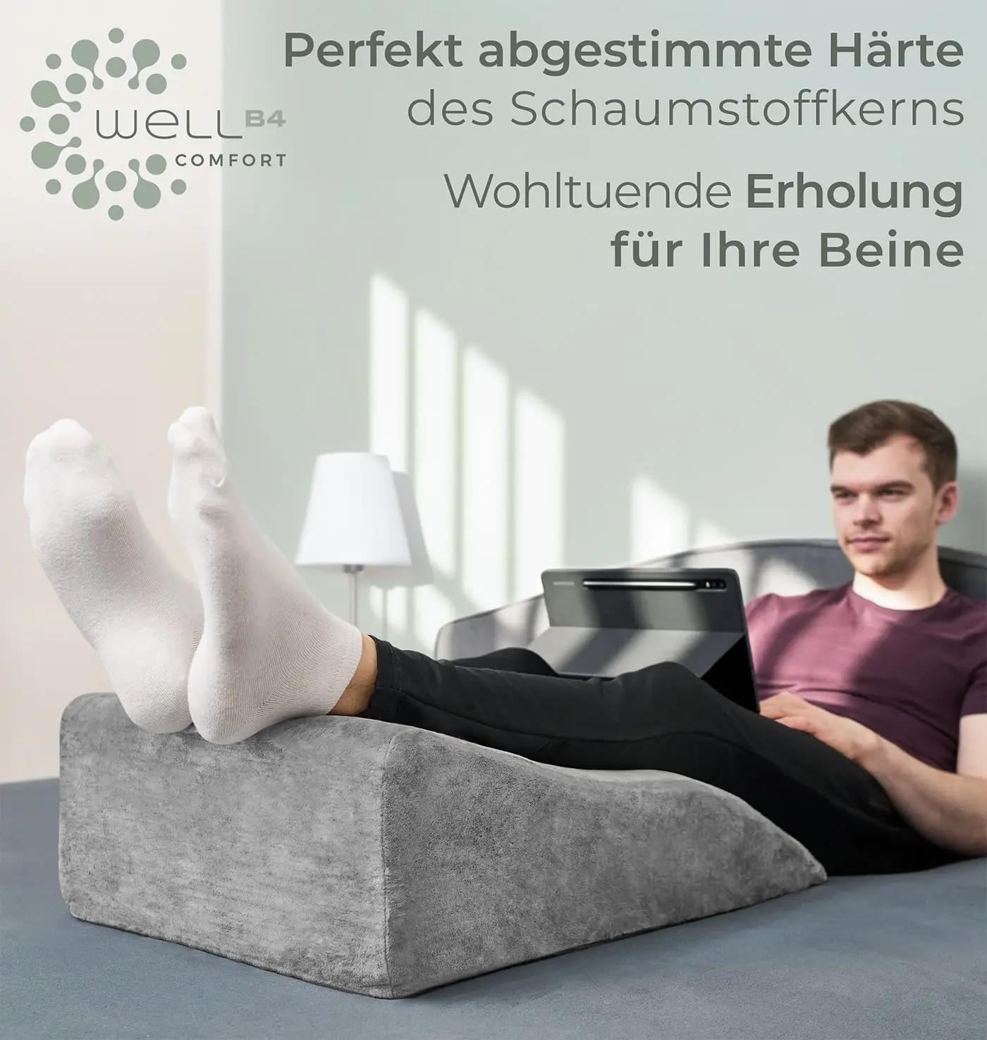 WELL B4 ergonoomiline jalapadi – mugav lümfi- ja veenitugi – pakend ja tarvikud