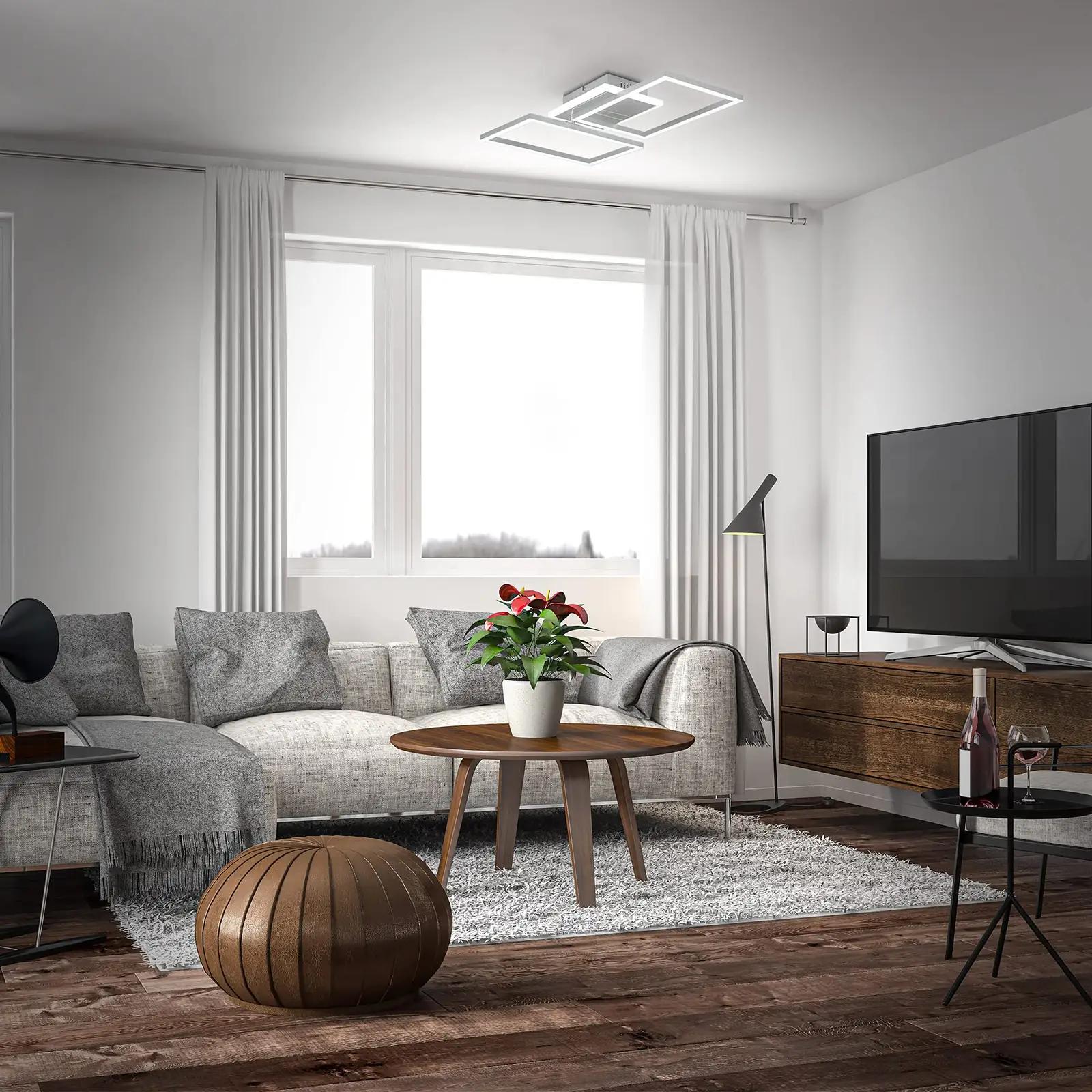B.K.Licht elegantne LED laelamp kromist alumiiniumist 50×38,8 – kasutusnäide