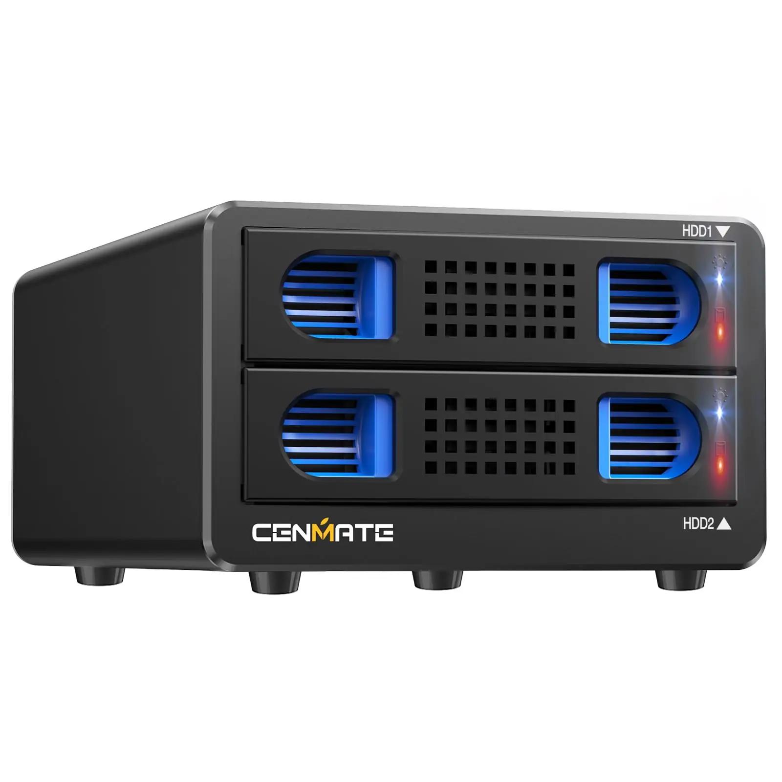 cenmate alumiiniumist 2 Bay RAID kettakorpus