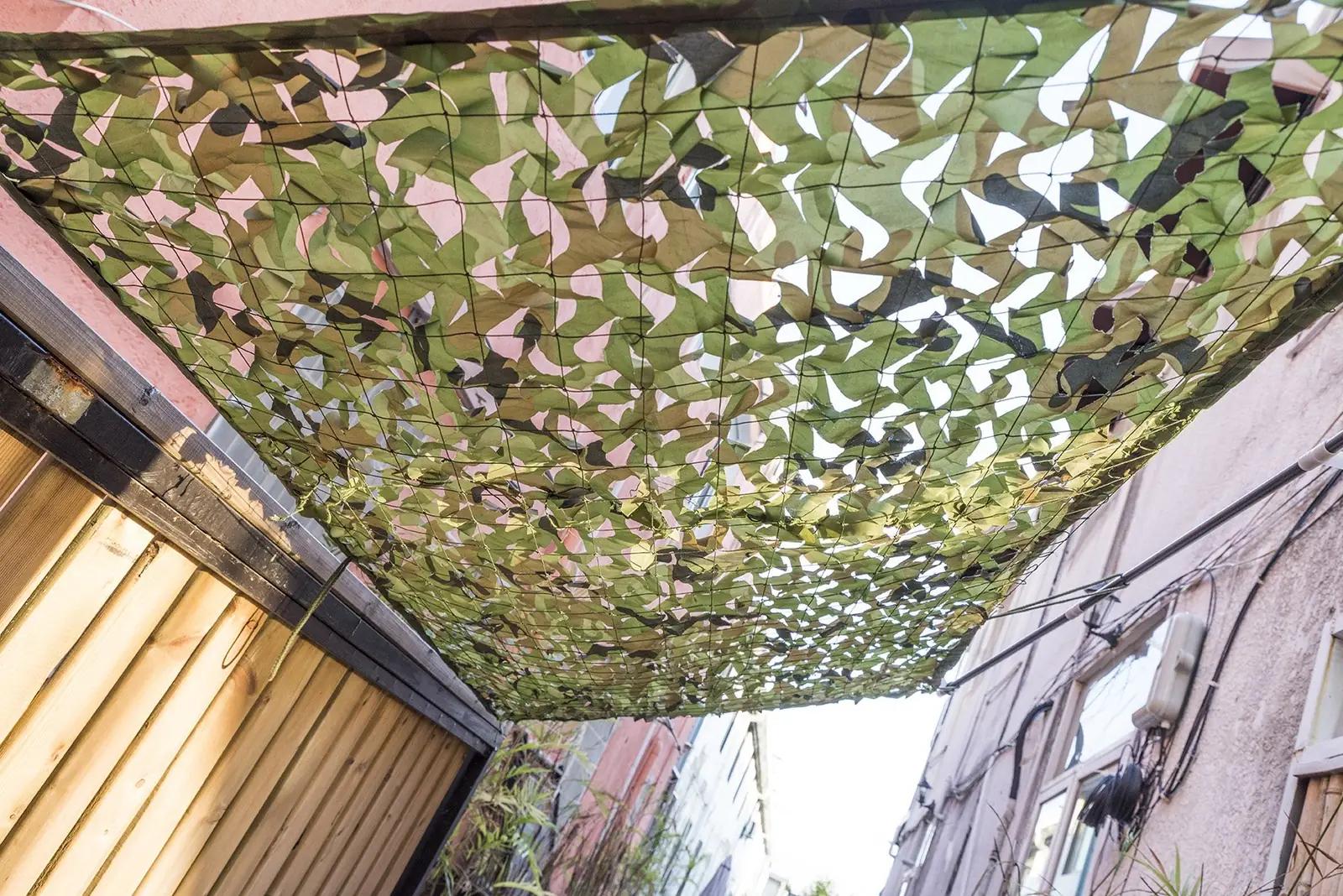 NINAT camo ripatsvõrk 2×6 m – tugev Oxford-materjal – lisavaade
