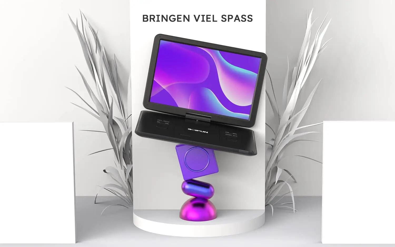BOIFUN kaasaskantav DVD-mängija 15,6″ HD ekraaniga – pilt 7