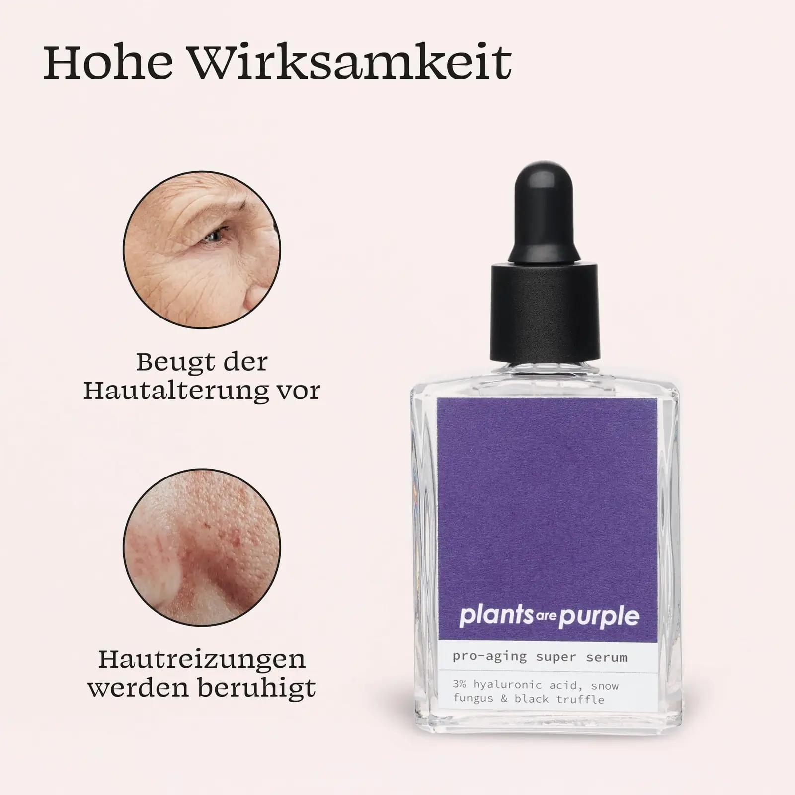 plants are purple niisutav Pro Aging seerum — hüaluroon ja – detailne vaade