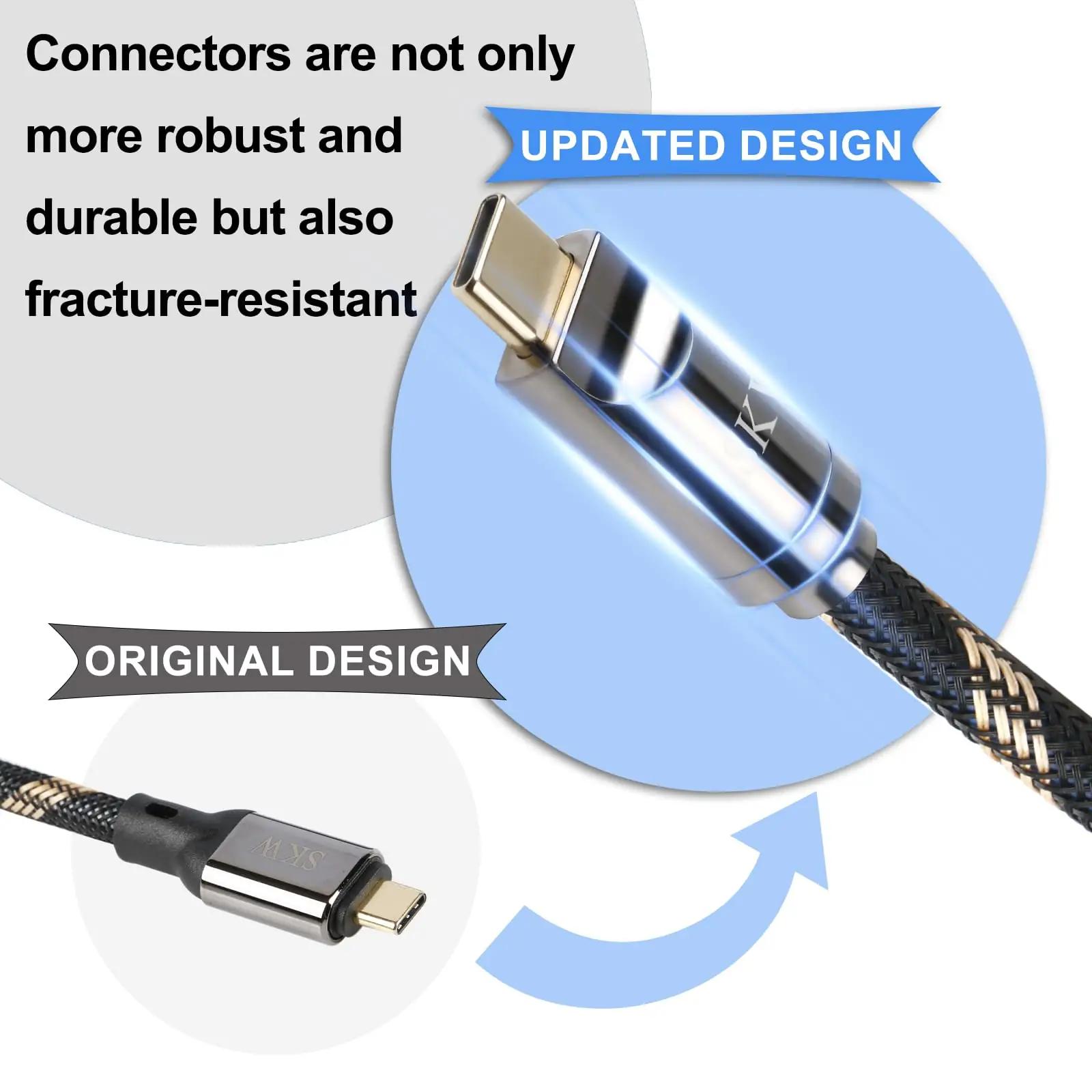 SKW vastupidav nailonkate USB-C–USB-B kaabel 1,5 m — printerile – pakend ja tarvikud