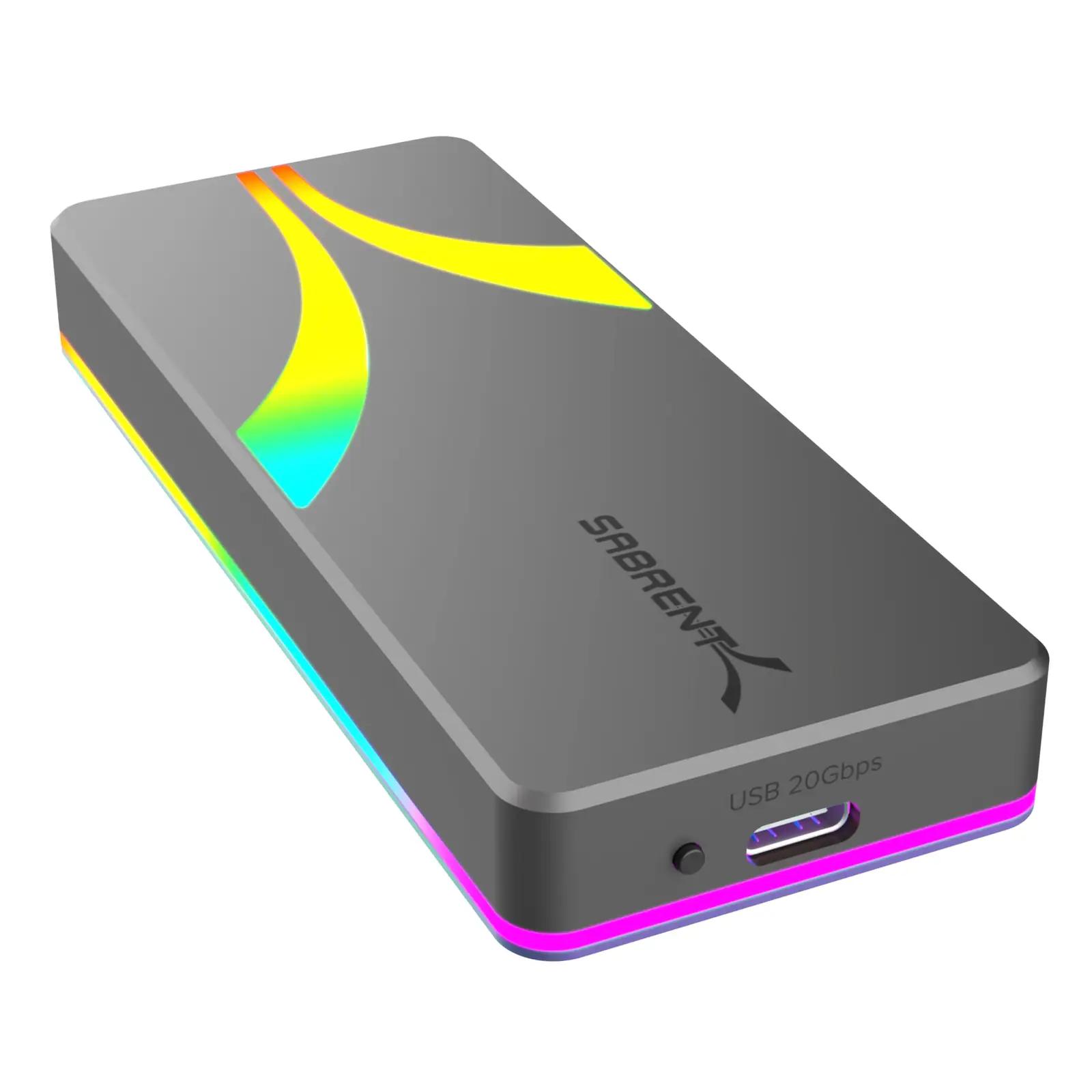 SABRENT alumiiniumist RGB SSD-korpus – kiire ja stiilne