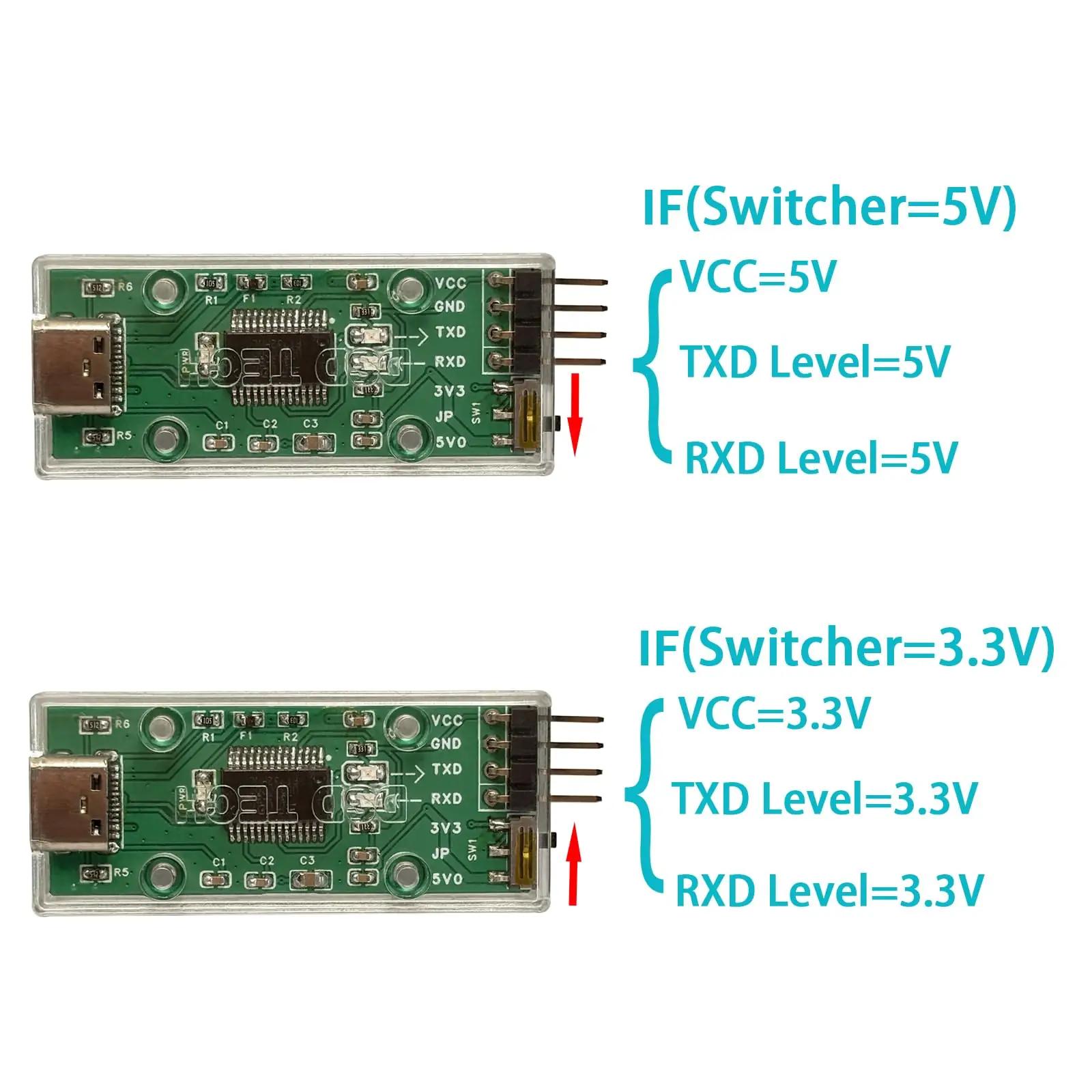 DSD TECH USB-C TTL-adapter programmeerimiseks ja testimiseks – kasutusnäide