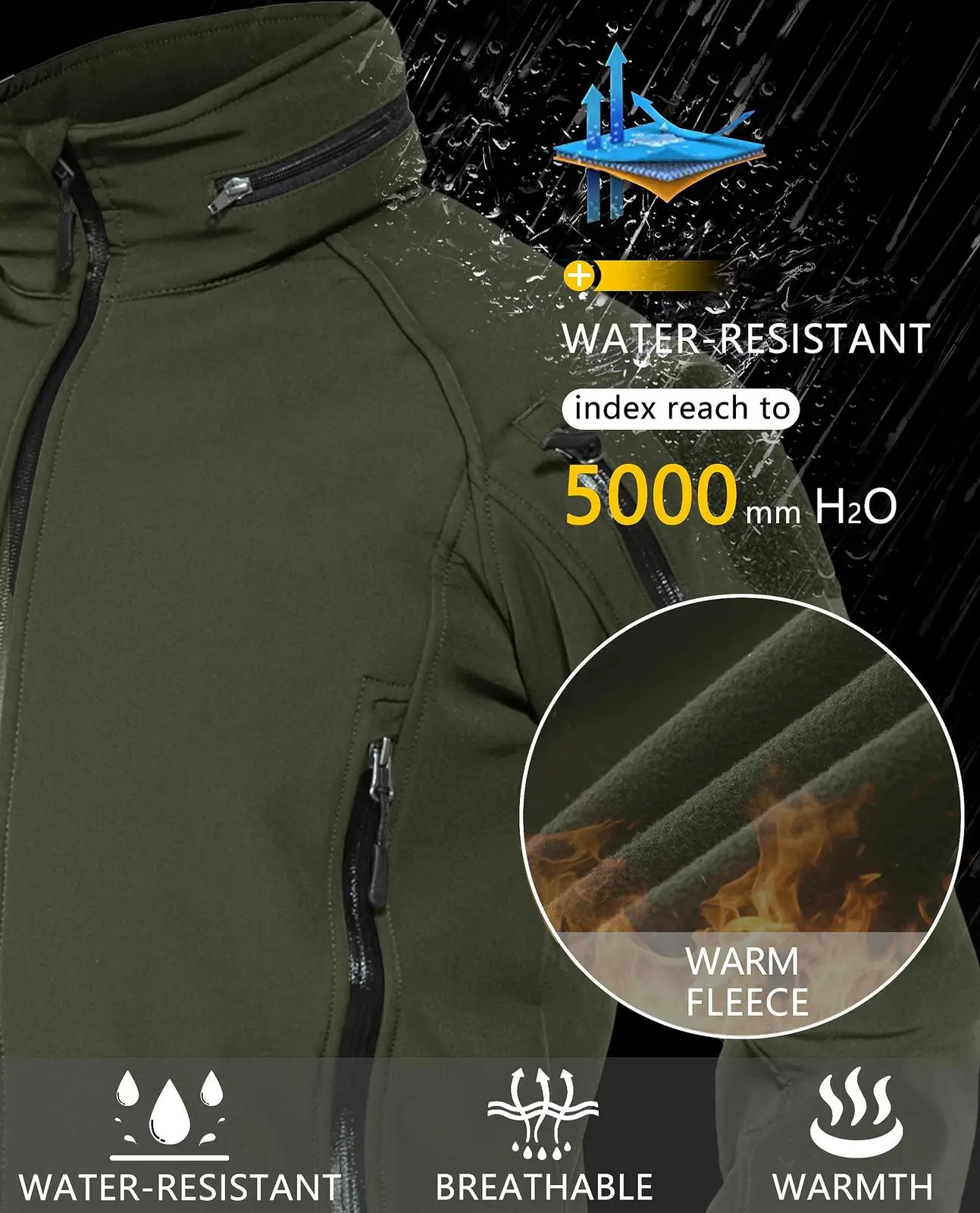 TACVASEN armeeõhuke softshell jope – tuulekindel ja vastupidav – pakend ja tarvikud