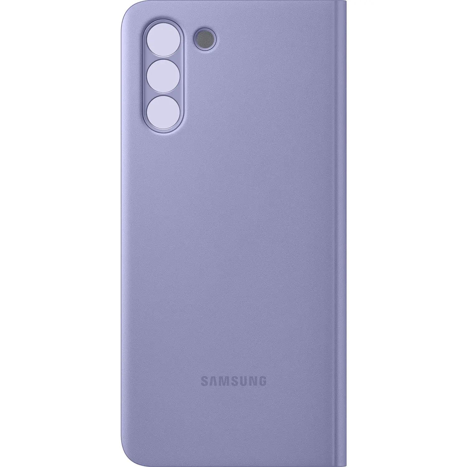 Samsung kaitsev flip-kaas marmorist välimusega – õhuke violetne – pakend ja tarvikud