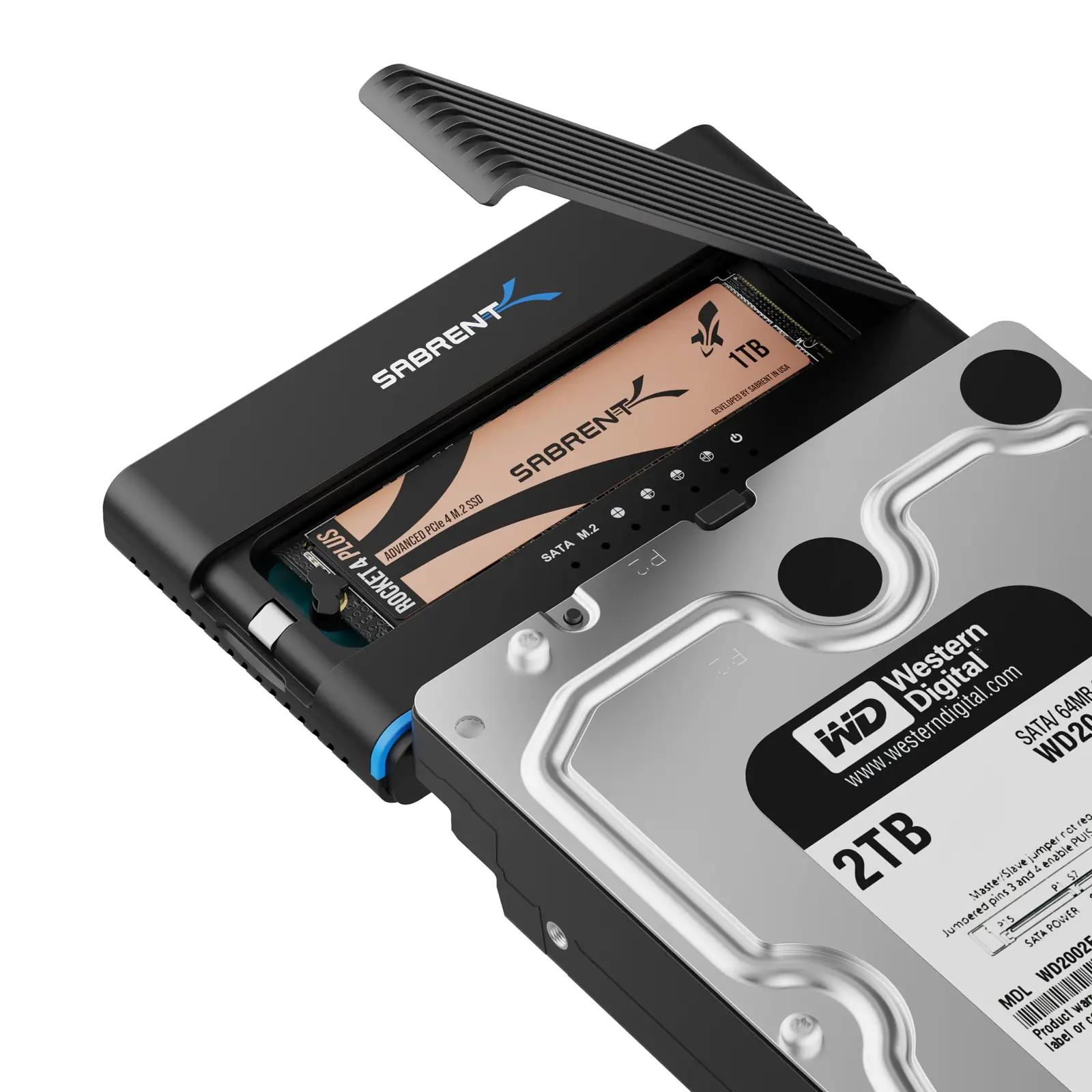SABRENT vastupidav ABS-korpus SSD/HDD adapter kiireks ühenduseks