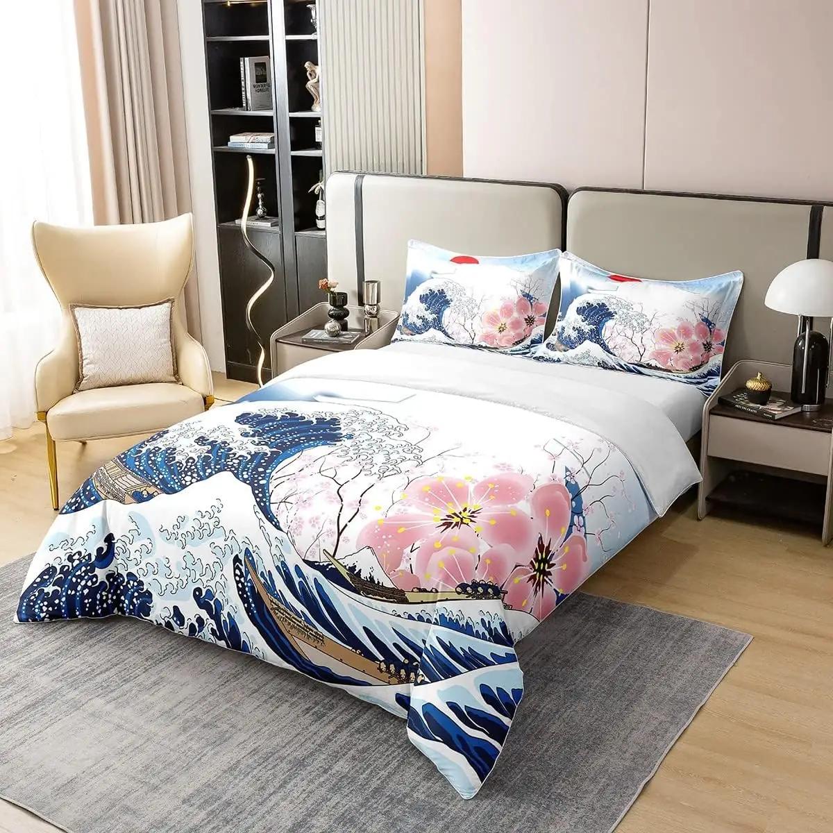 Homewish puuvillane voodipesukomplekt 220×240 cm – ukiyoe stiil – pakend ja tarvikud