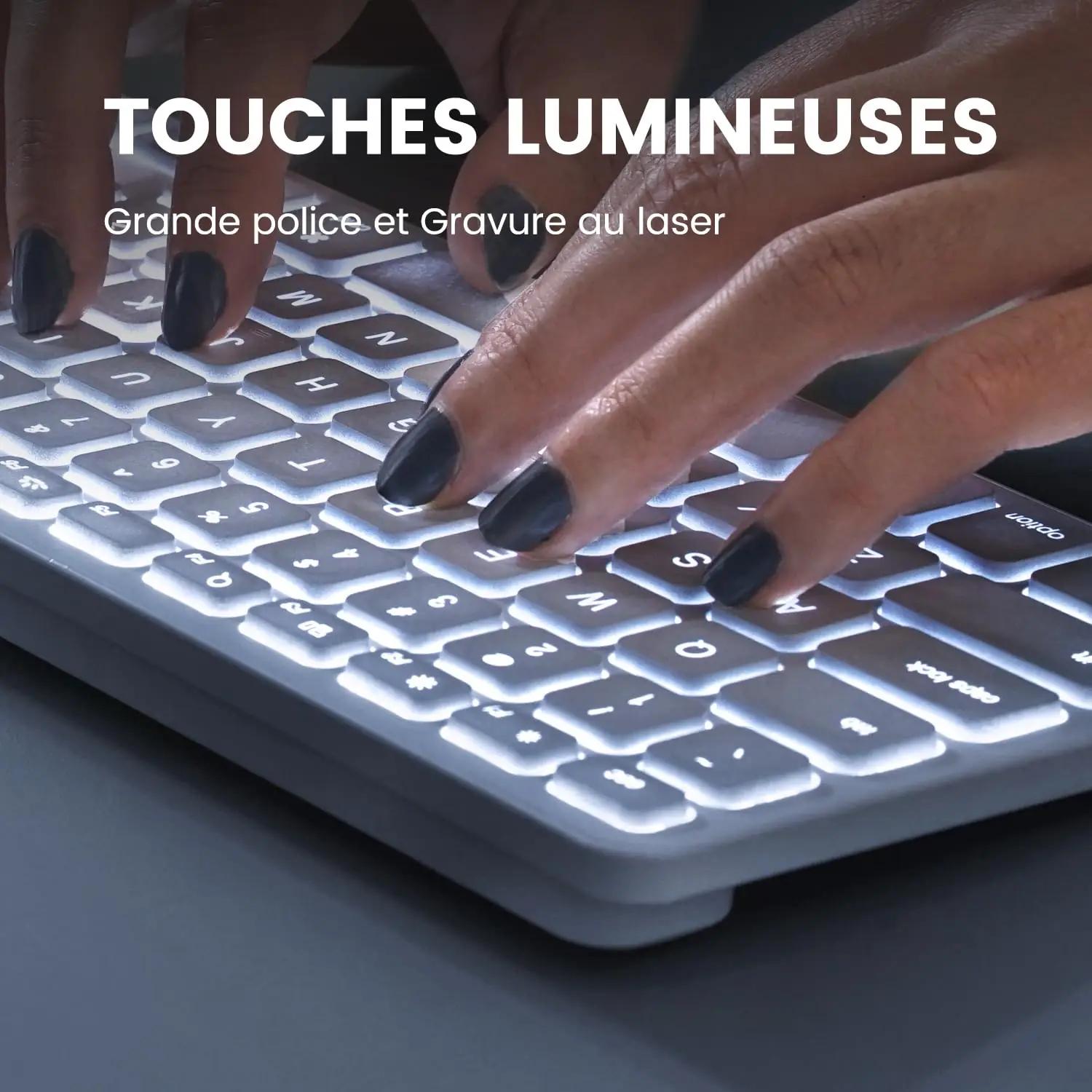 Perixx ergonoomiline USB-klaviatuur taustvalgustusega – lisavaade