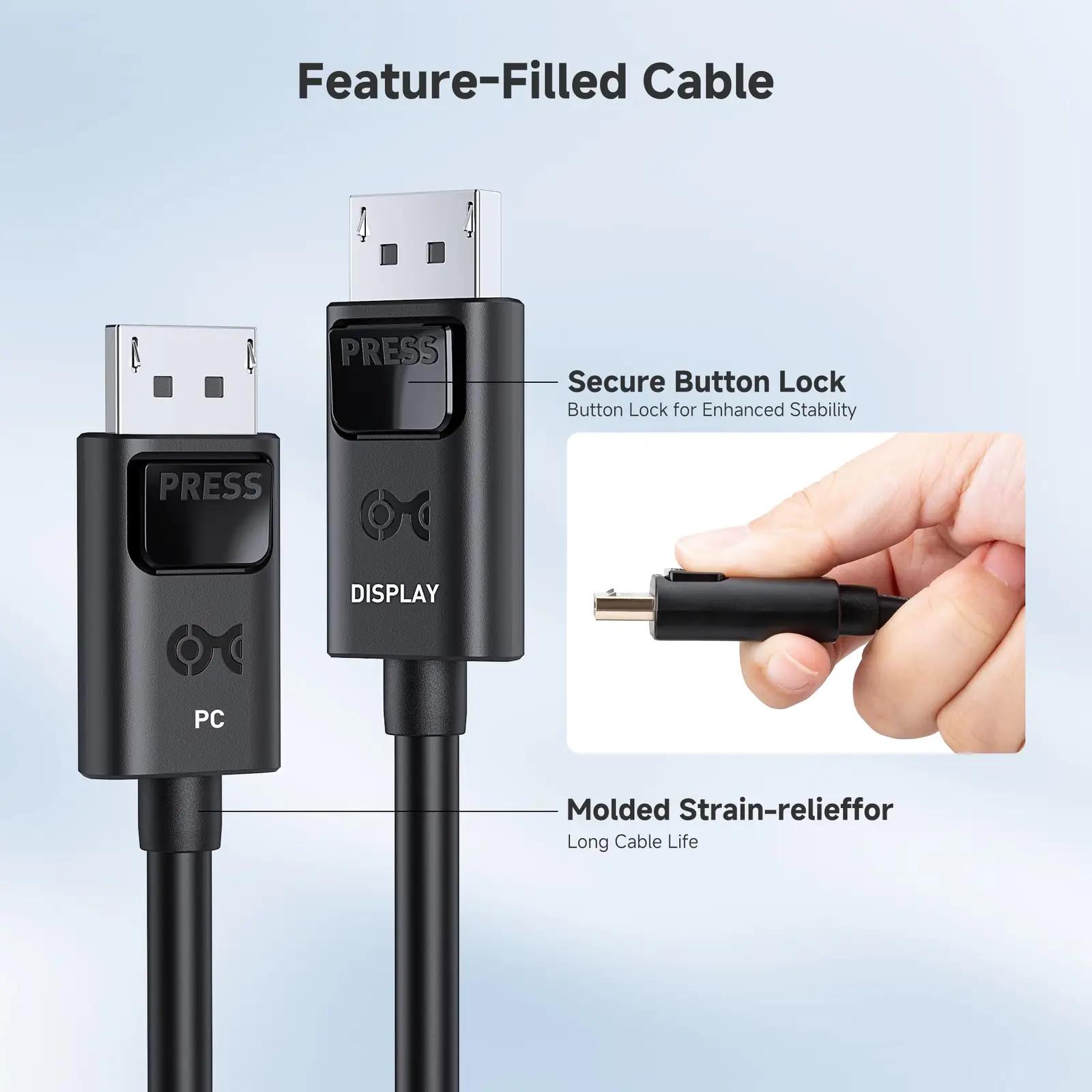 Cable Matters kvaliteetne DisplayPort-kaabel 7,5 m — 8K ja HDR – pilt 7