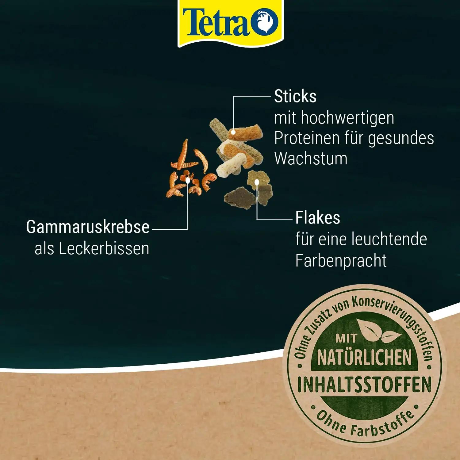 Tetra kvaliteetne Goldfish 3in1 segu — terve kasv ja värv – pakend ja tarvikud