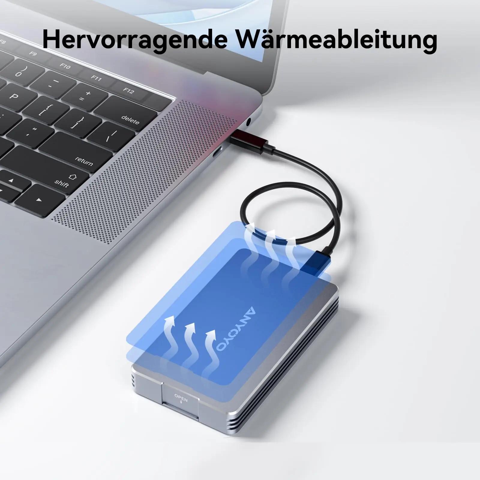 ANYOYO alumiiniumist M.2 NVMe SSD korpus – kiire 40Gbps – pilt 9