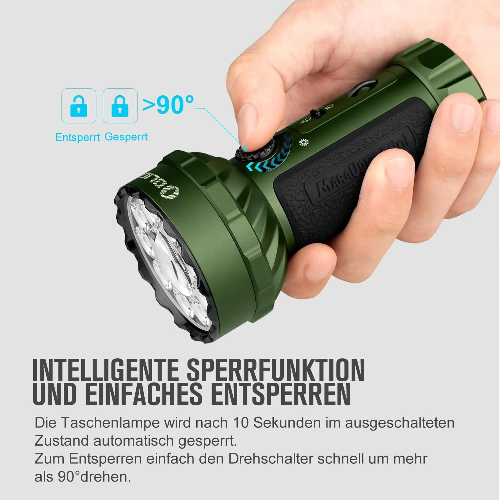 OLIGHT vastupidav alumiinium taskulamp — superheledus ja matkaks – lisavaade