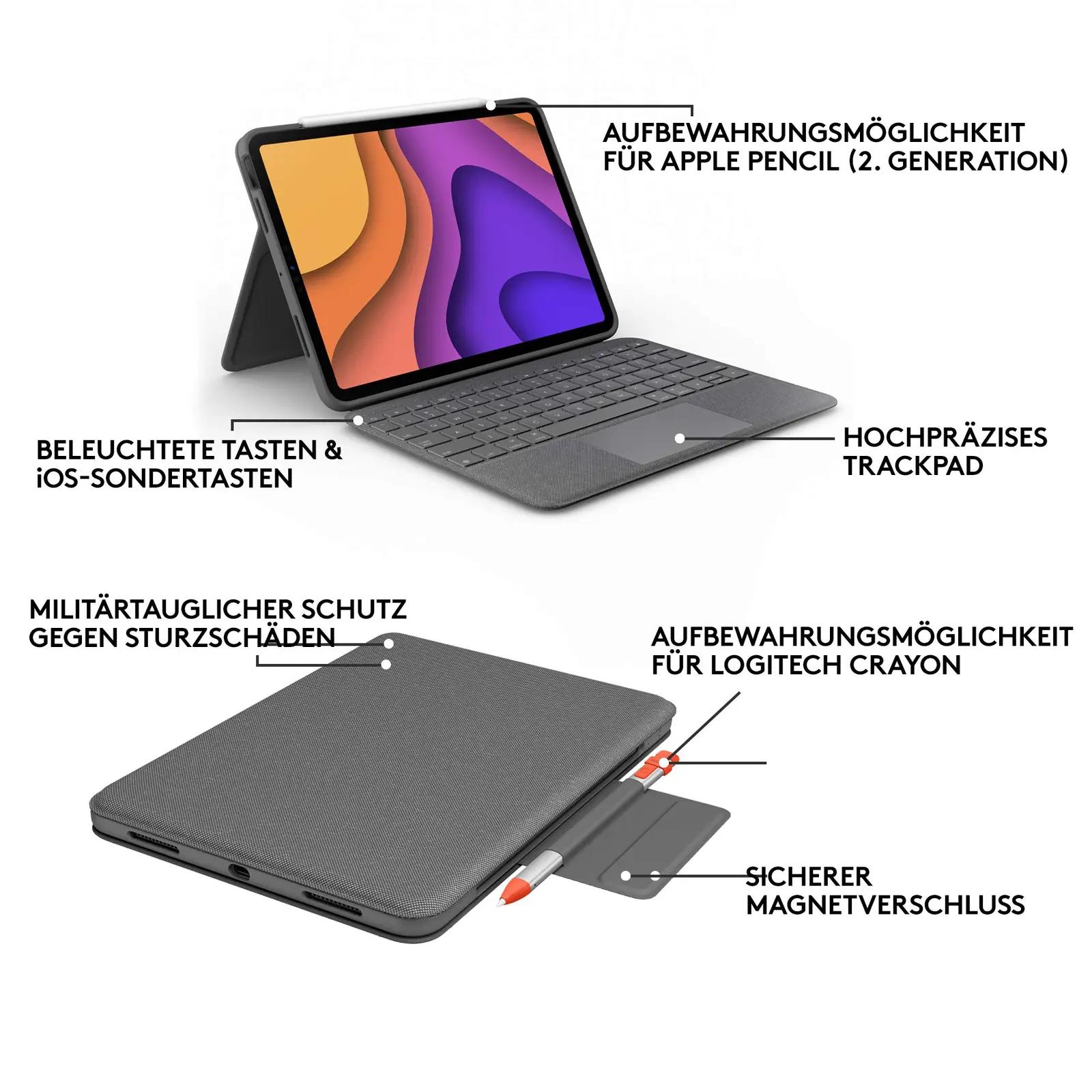 Logitech Folio Touch – kaitsev klaviatuur iPad Air 11″ – pilt 7