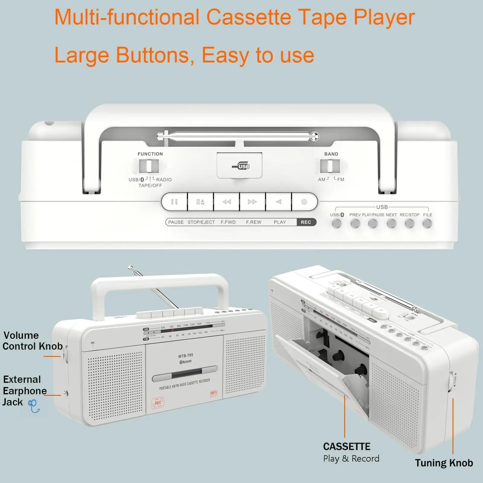 WISCENT vintage kassettboombox – nostalgia USB-iga ja Bluetooth – pilt 9