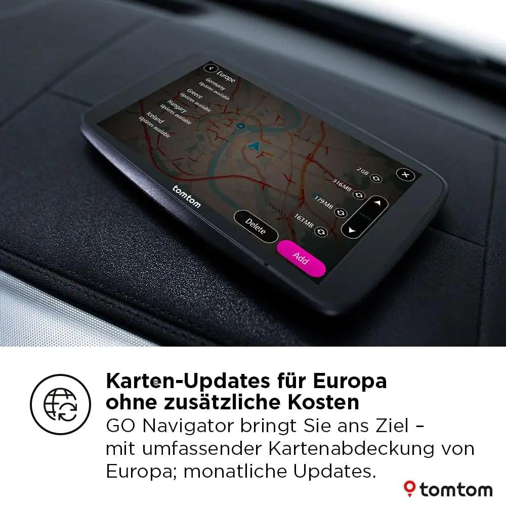 TomTom 7-tolline auto-navigaator – suur ekraan ja Wi‑Fi uuendused – kasutusnäide