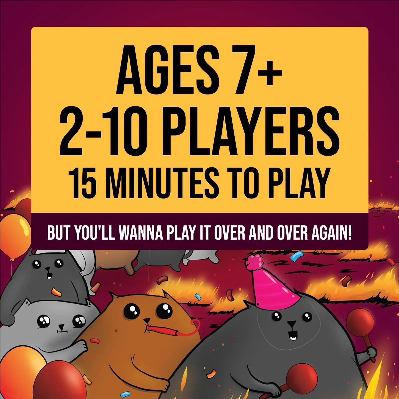 Exploding Kittens punane pidupakett pere- ja mängukaardid – pilt 7