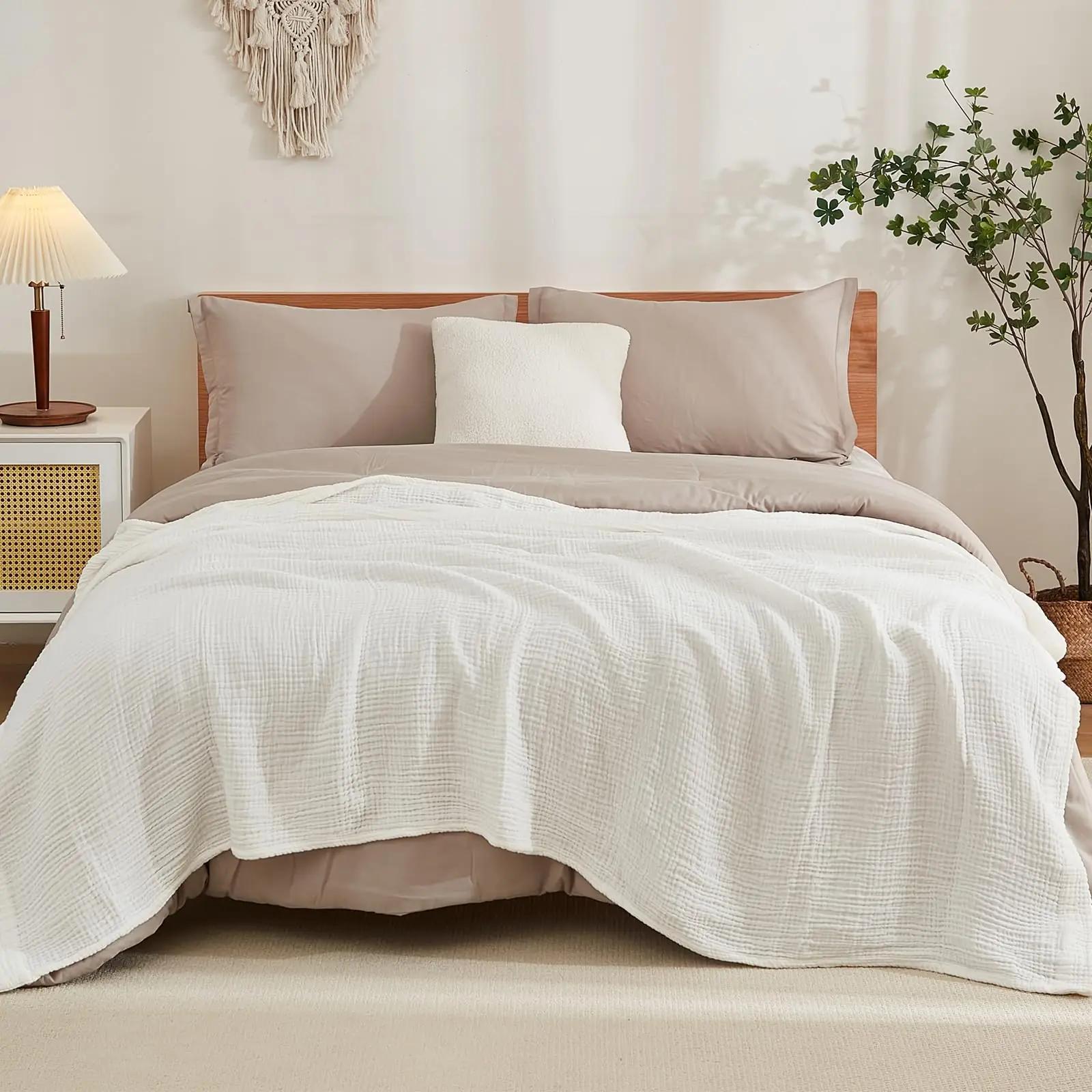 EMME pehme 100% puuvillane musselini pleed 230×230 cm
