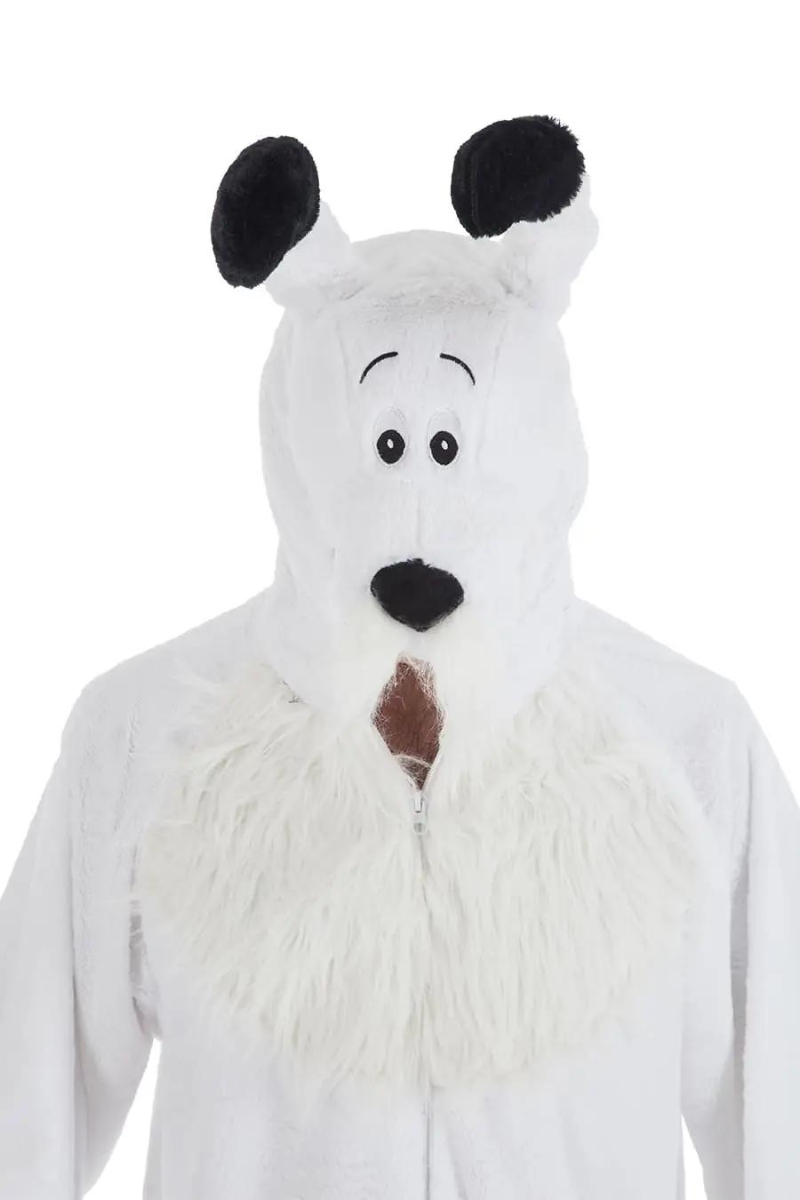 Chaks pehme Idefix-koera onesie karnevali ja kingitusena – pakend ja tarvikud