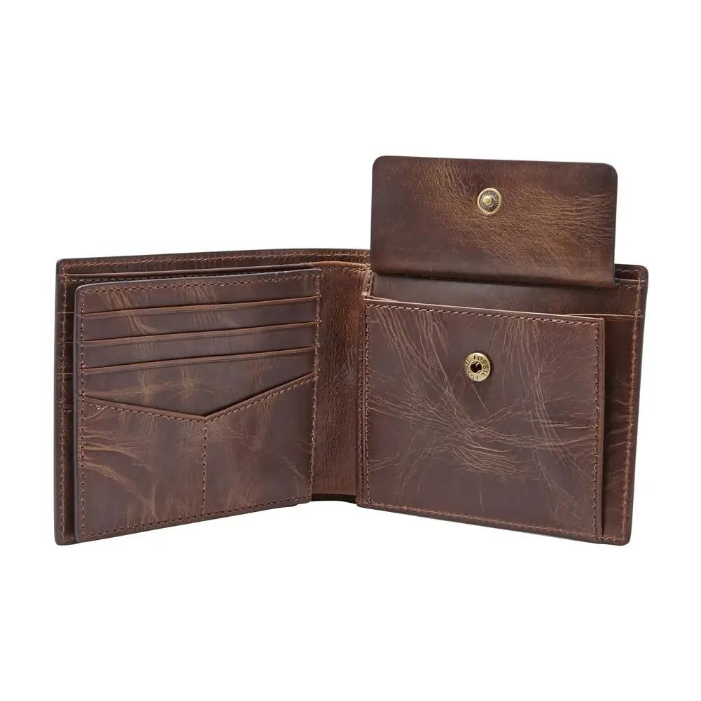 Fossil nahast bifold rahakott — elegantne ja vastupidav kingitus – pakend ja tarvikud