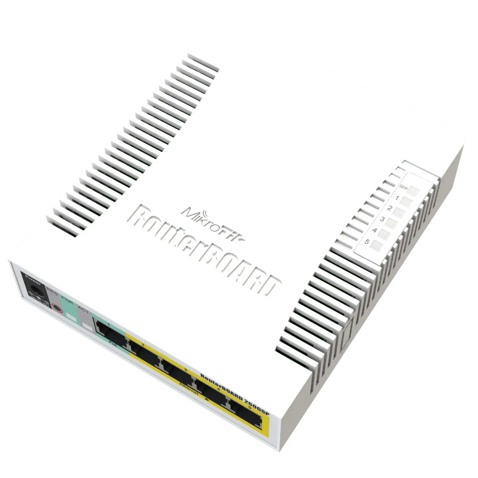 MikroTik RB260GSP arvutid ja lisaseadmed – detailne lähivaade
