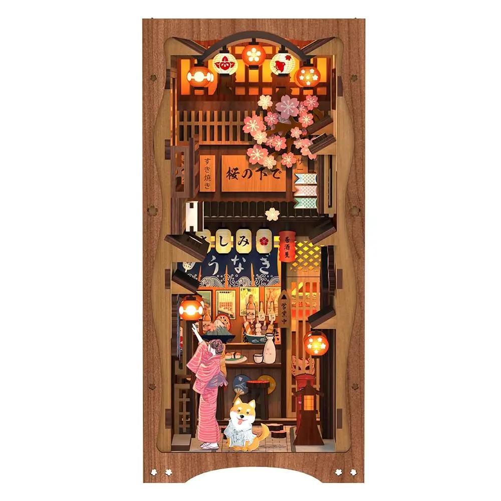 CUTEBEE puidust miniatuurne Book Nook – sakura stiilne kingitus – detailne vaade