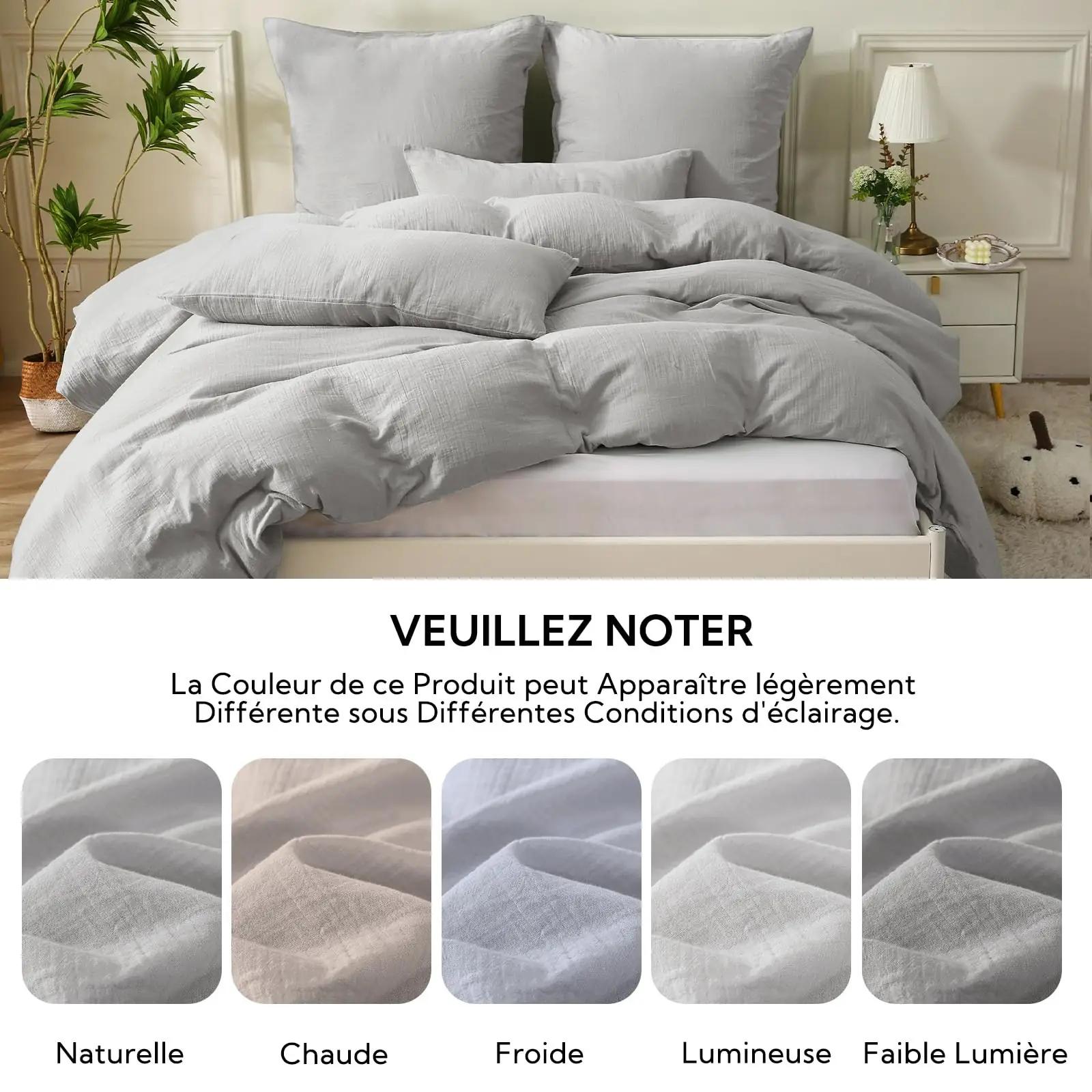 SOULFUL puuvillane helehall voodipesu 220×240 komplekt – pilt 6