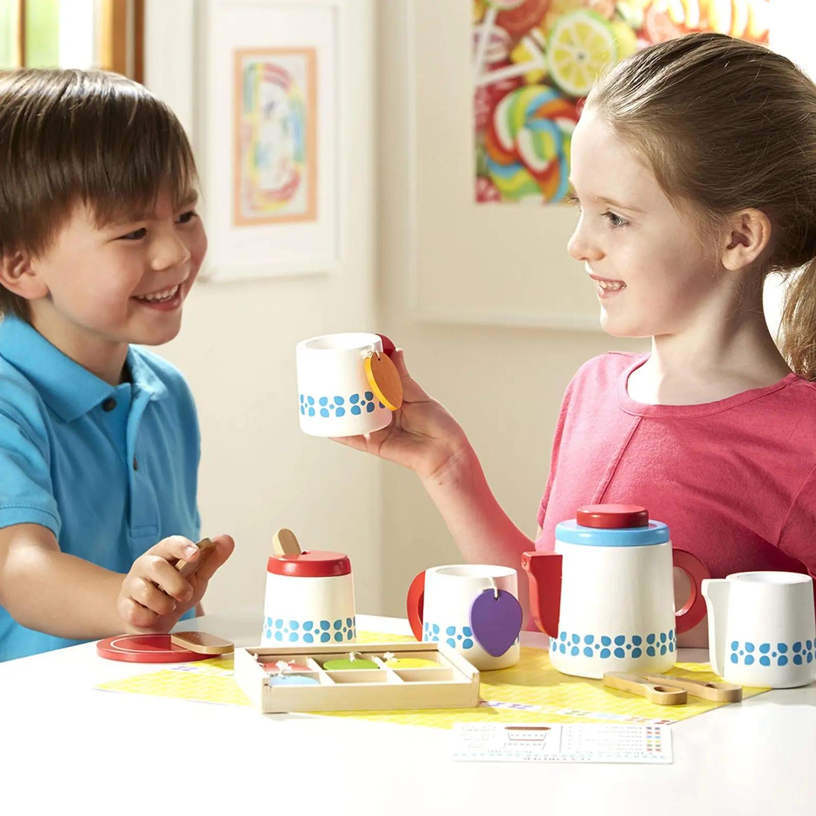 Melissa & Doug puidust teeserviis lastele – kingiideeks kvaliteet – detailne vaade