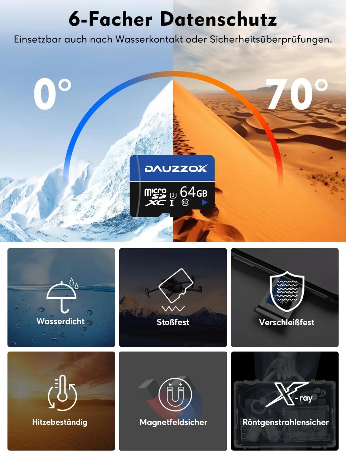 DAUZZOX 64 GB microSD-kaardid komplekt — kiire ja vastupidav – kasutusnäide