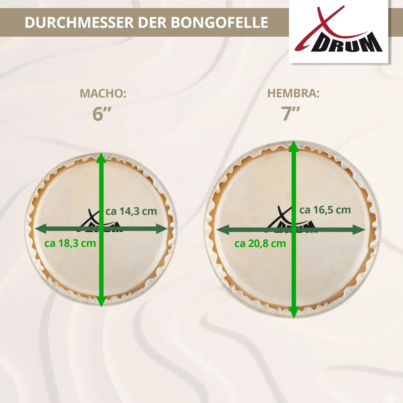XDrum puidust bongotrommeln – soojad Sunburst toonid – pilt 9