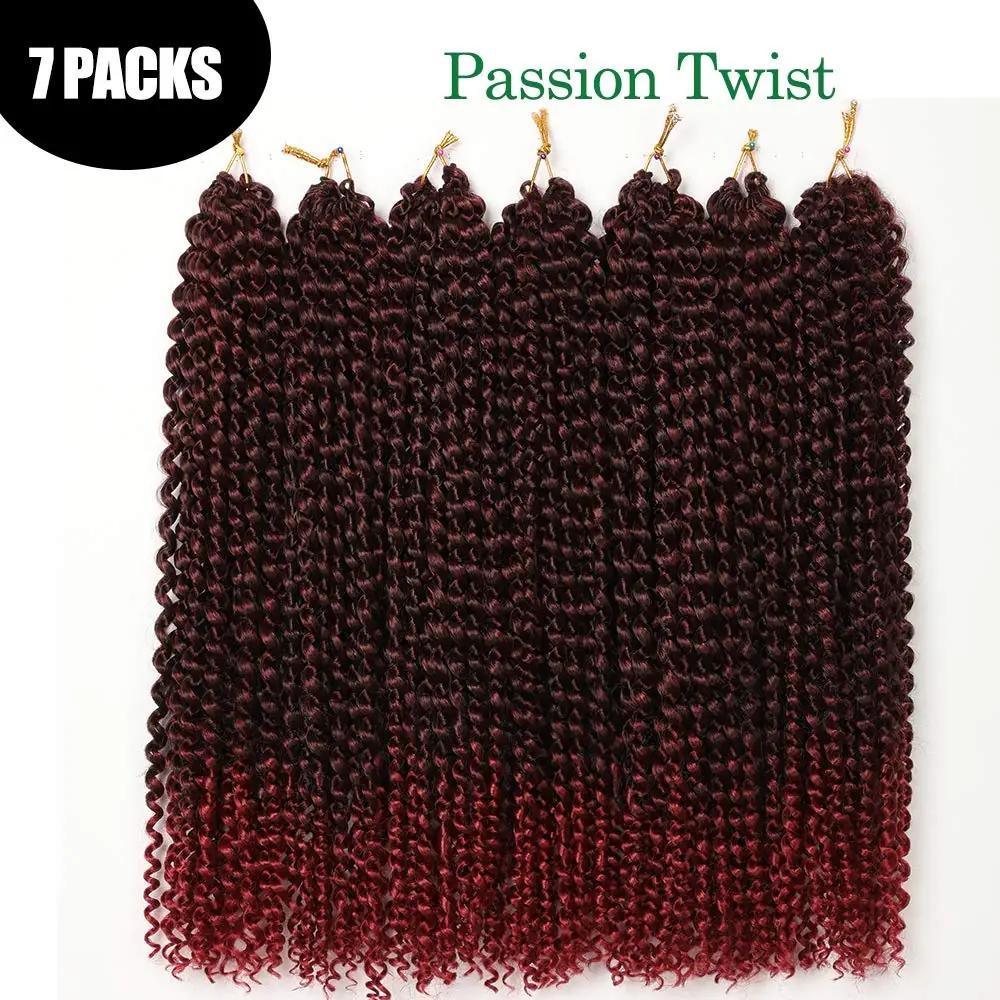 YDDM sünteetiline Passion Twist 18″ lokkis juuksepikendus 7 pakki – kasutusnäide