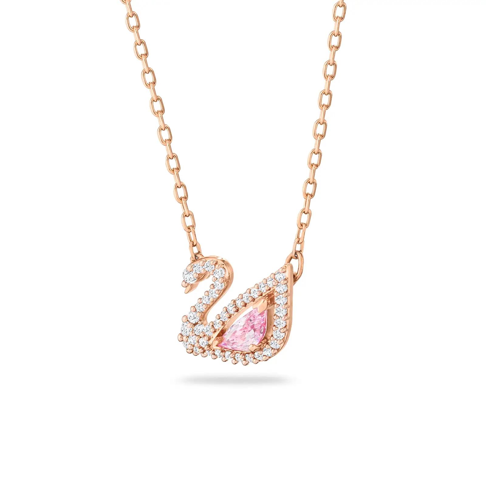 Swarovski roosakuldne luigekaelakee — elegantne kingitus – pakend ja tarvikud
