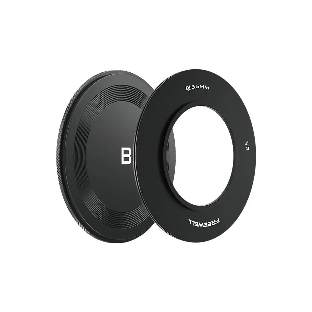FREEWELL metallist 55 mm adapterring koos tagumise korgiga