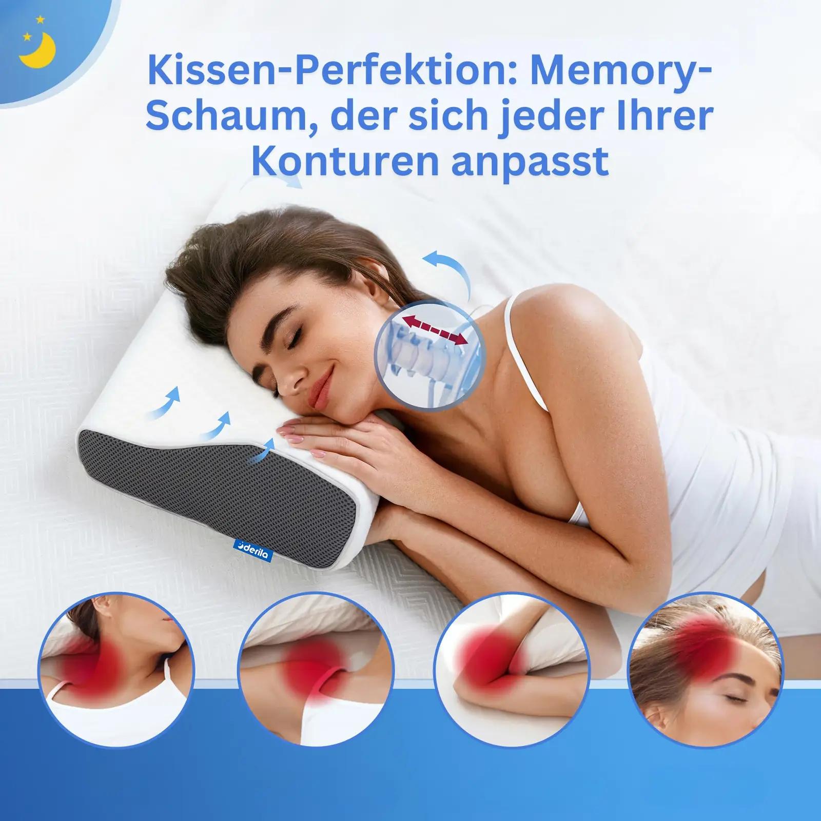 Derila mälumälu padi — ergonoomiline kingsize peapadi – pilt 7