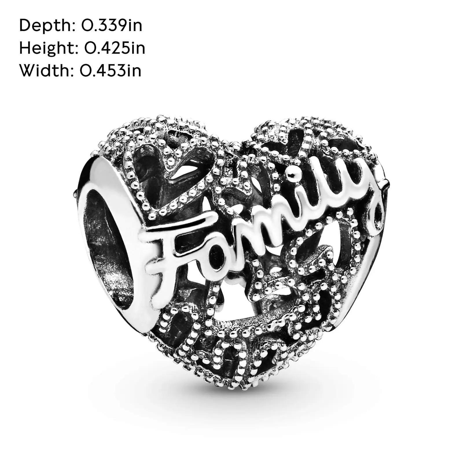 PANDORA sterling-hõbedast pere teema charm – elegantne ripats – pilt 6