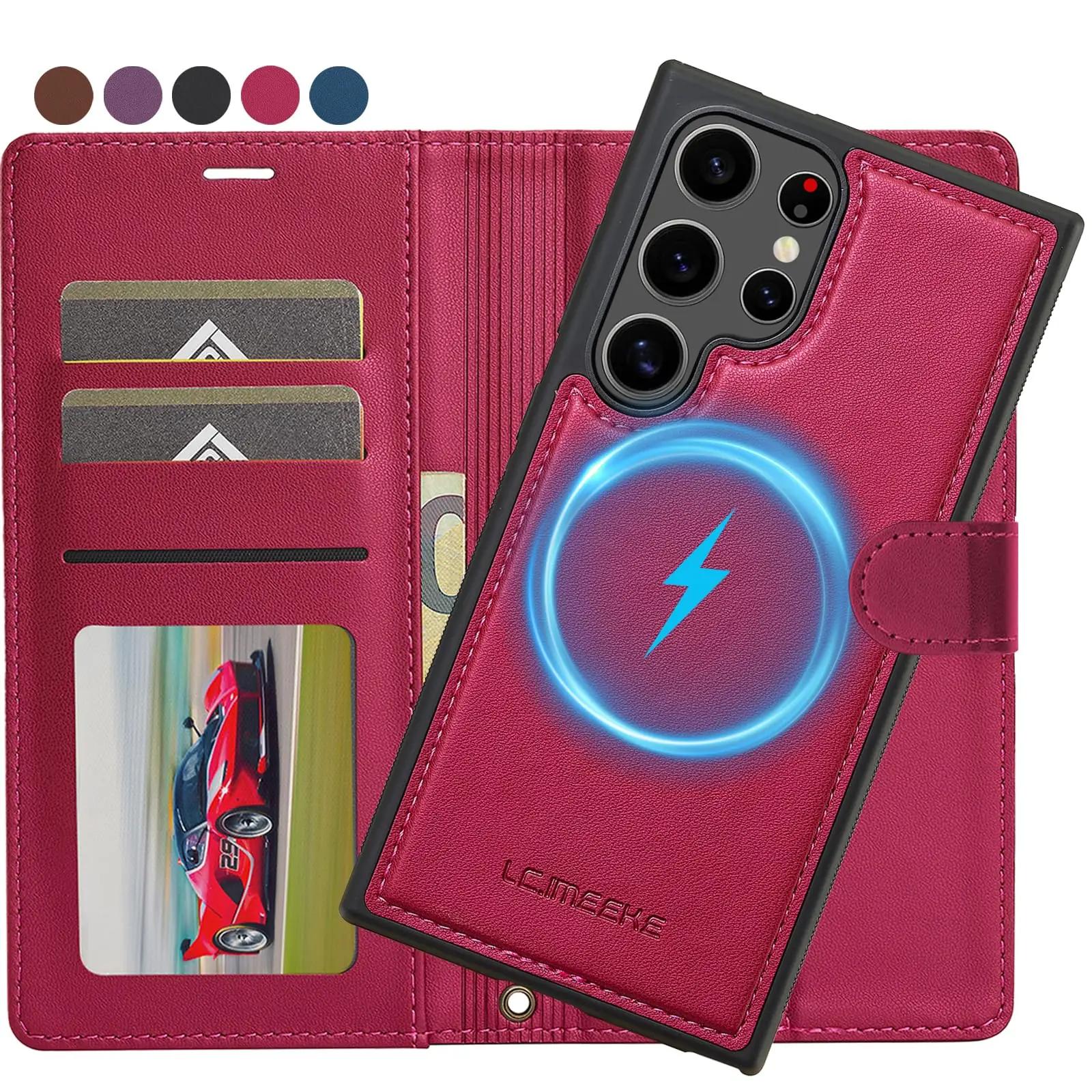 Ailicici nahkkaitse Galaxy S23 Ultra – magnetiline 2‑in‑1
