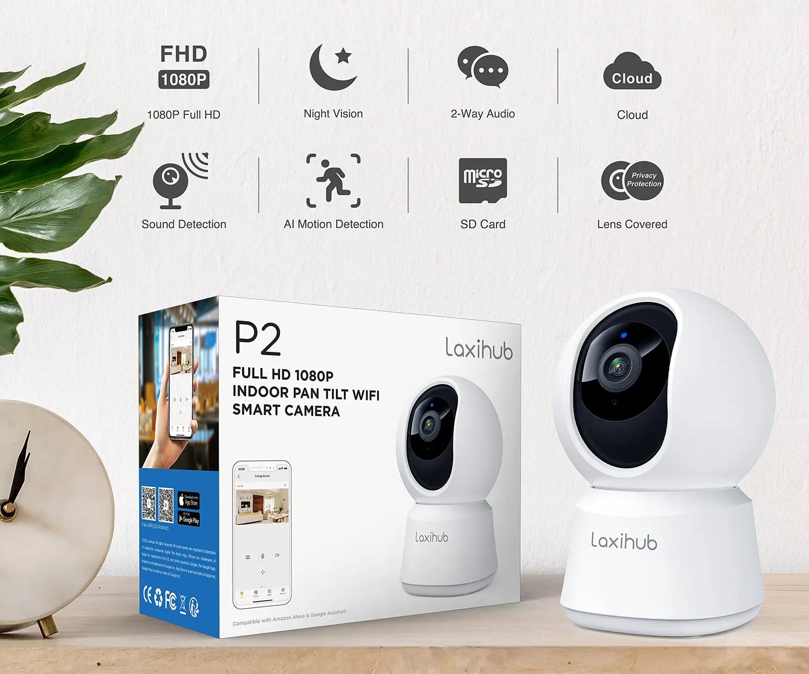 LAXIHUB kodune lemmiklooma turvakaamera — 5MP, topelt-WLAN – detailne vaade