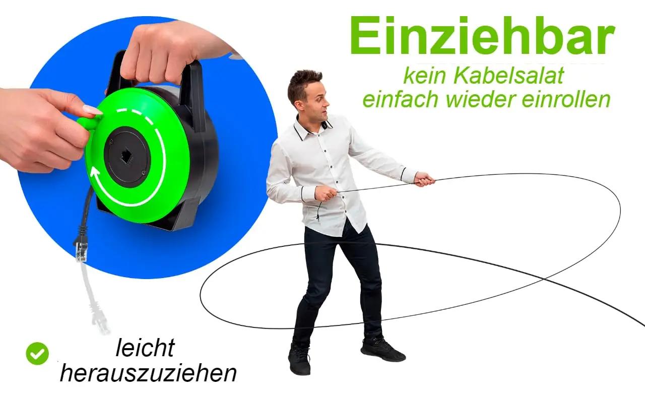 EXTNGO CAT6 10 m lame Ethernet-kaabel – kiire ja kaasaskantav – detailne vaade