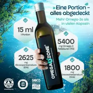 omega3zone Omega 3 Fischöl - Grapefruit omega‑3 – detailne lähivaade