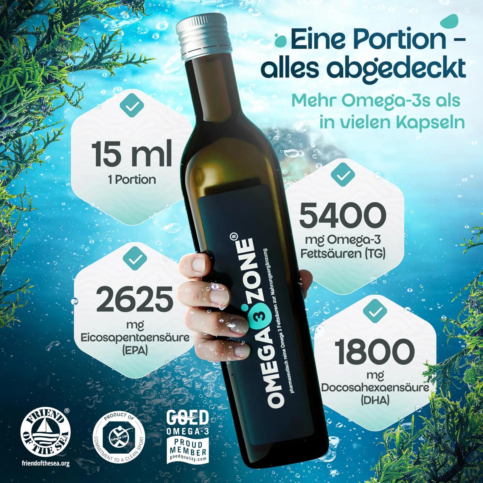 omega3zone premium kalaõli vedel 500 ml – värske greip – detailne vaade