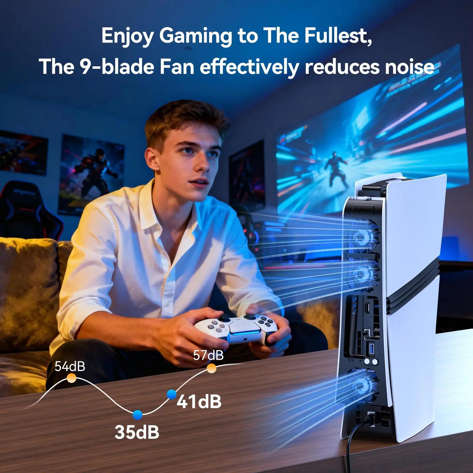NEWDERY jahutusripats PS5 Pro jaoks — vaikne ja kompaktne – pilt 6