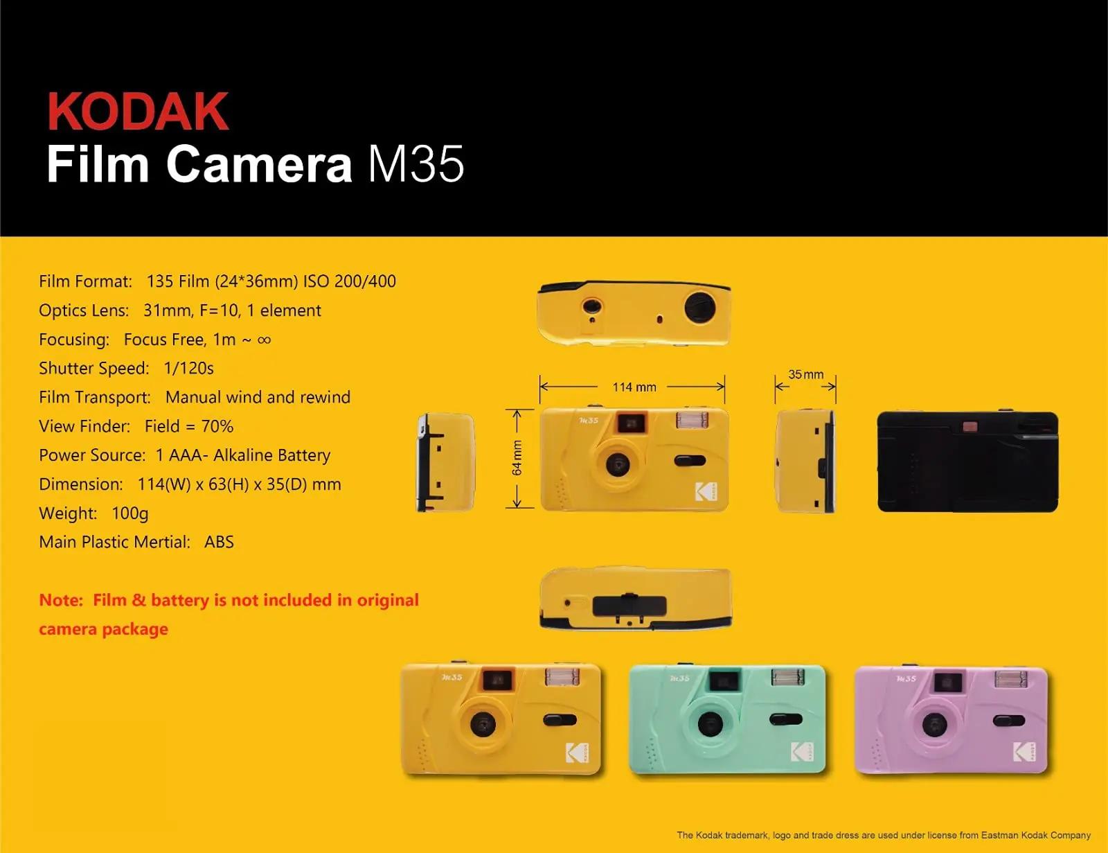KODAK kompaktne 35mm filmikaamera — vastupidav kingitus – lisavaade
