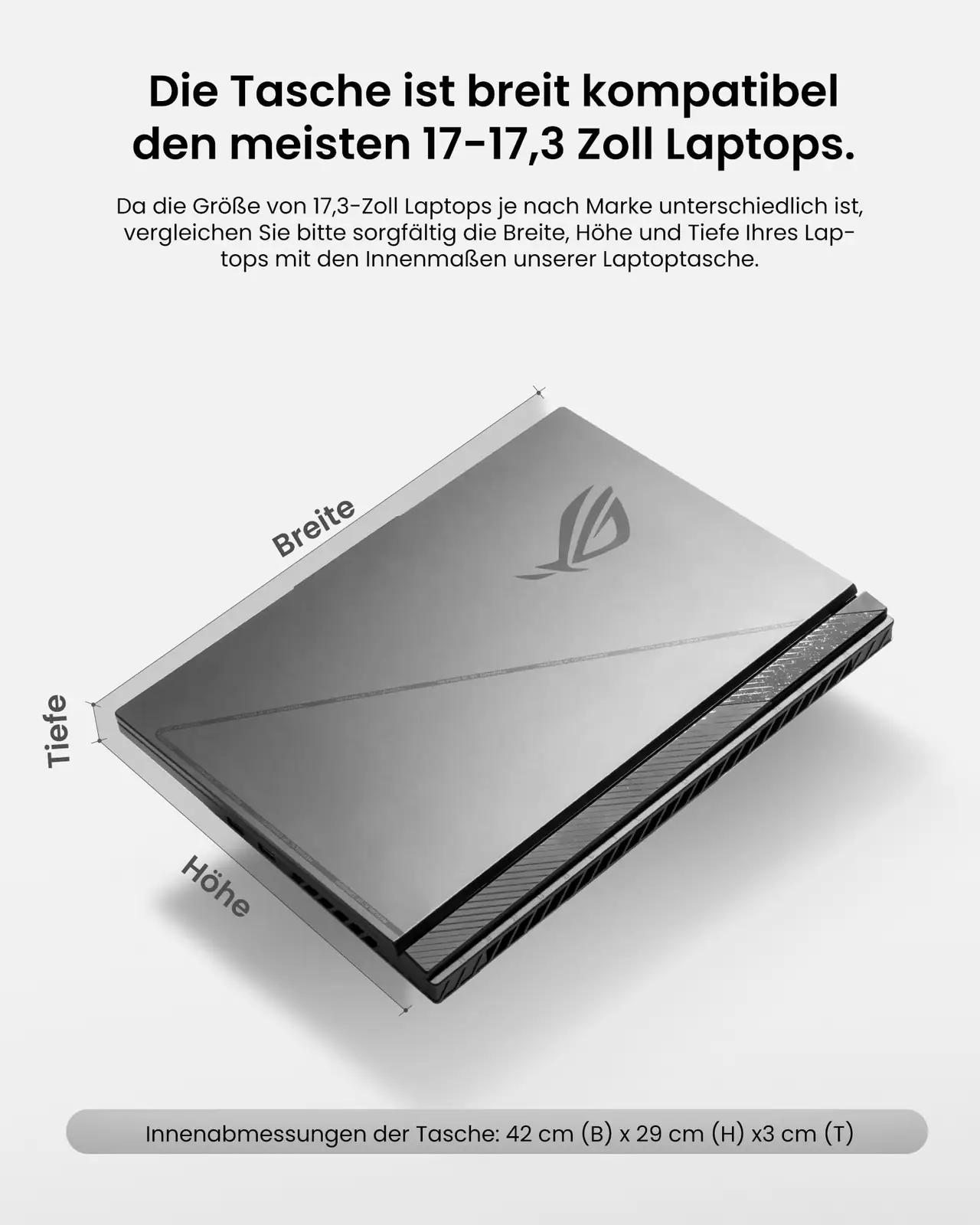 tomtoc polüesterarvutikott 17,3″ veekindel kaitse – pilt 9